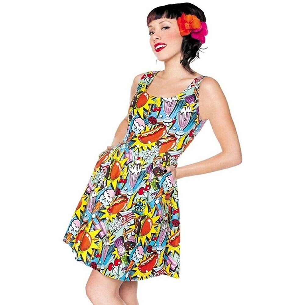 FOLTER Snack attack printed mini dress